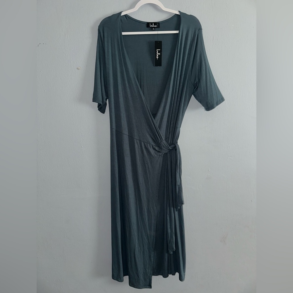 Lulu's blueish Wrap Dress